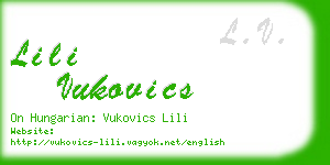 lili vukovics business card